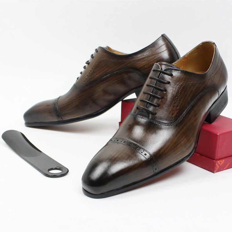 Black Brown Leather Shoes Business