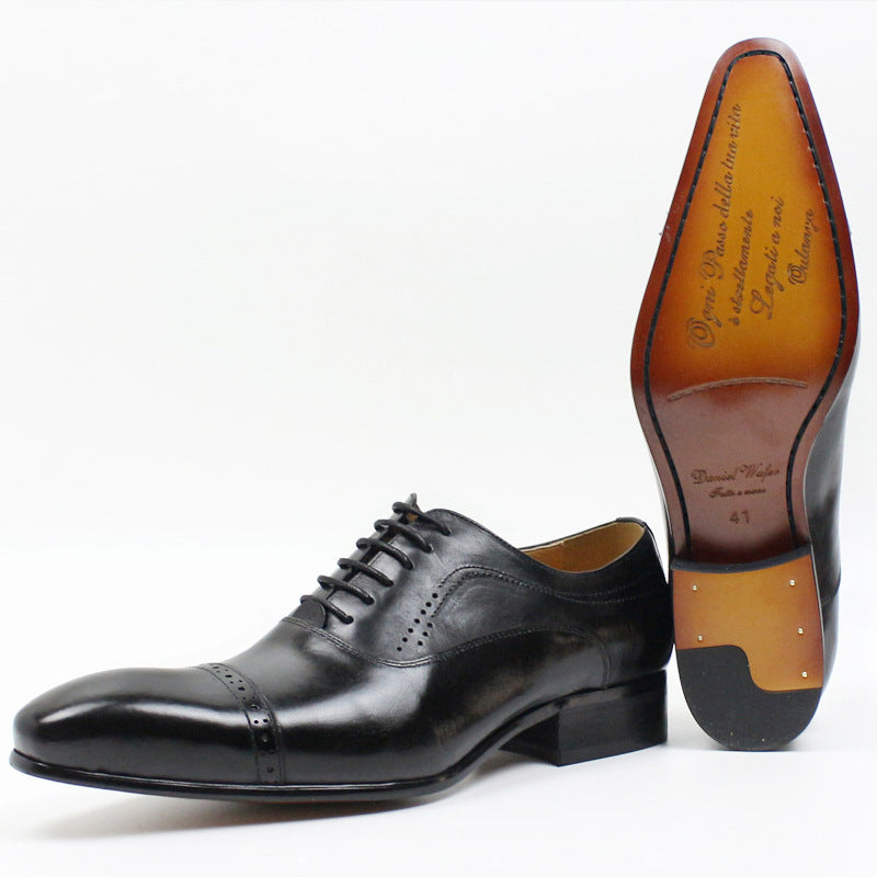 Black Brown Leather Shoes Business