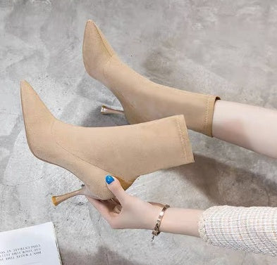 Fashion Suede Pointed Toe Booties
