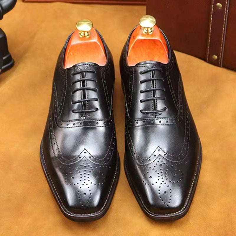 British Brogue Engraved Shoes