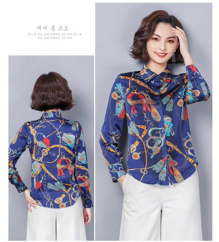 Western Imitation Silk Blouse