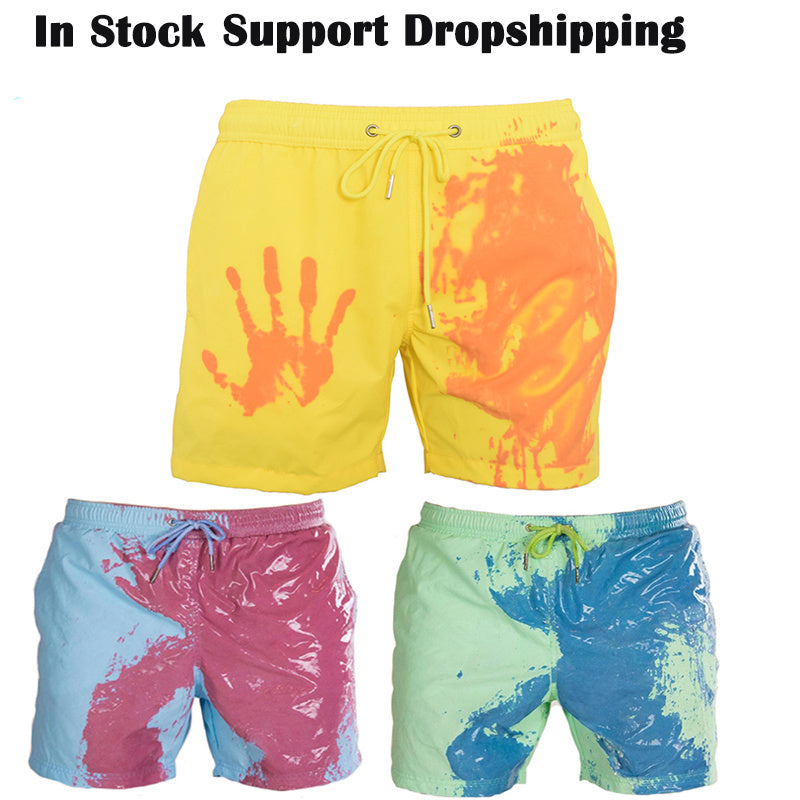 Magical Change Color Beach Shorts Summer Men Swimming