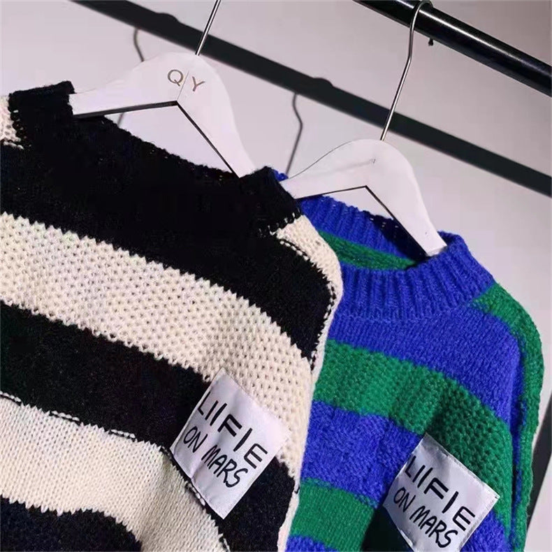 Striped Thick Wool Retro