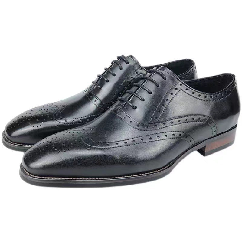 British Brogue Engraved Shoes