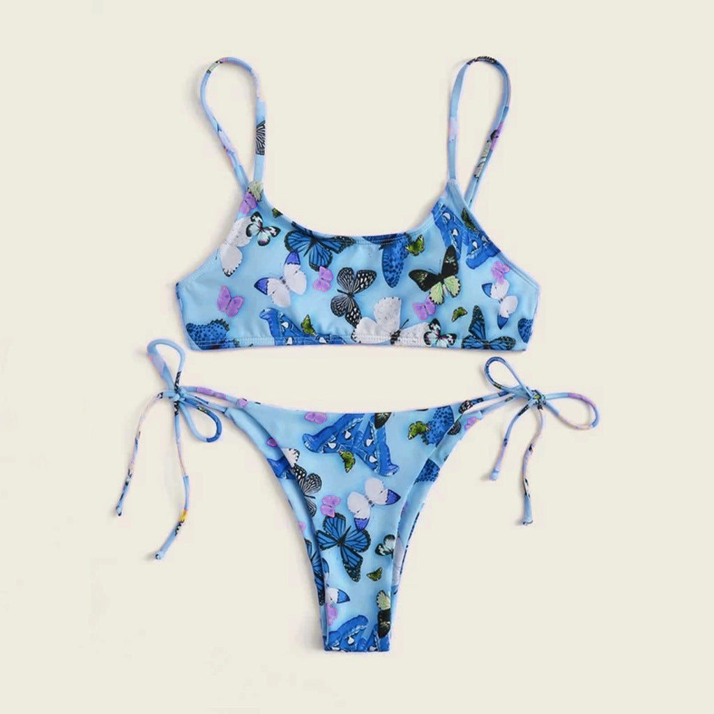 Summer Flowers Print Bikini Sexy Beach