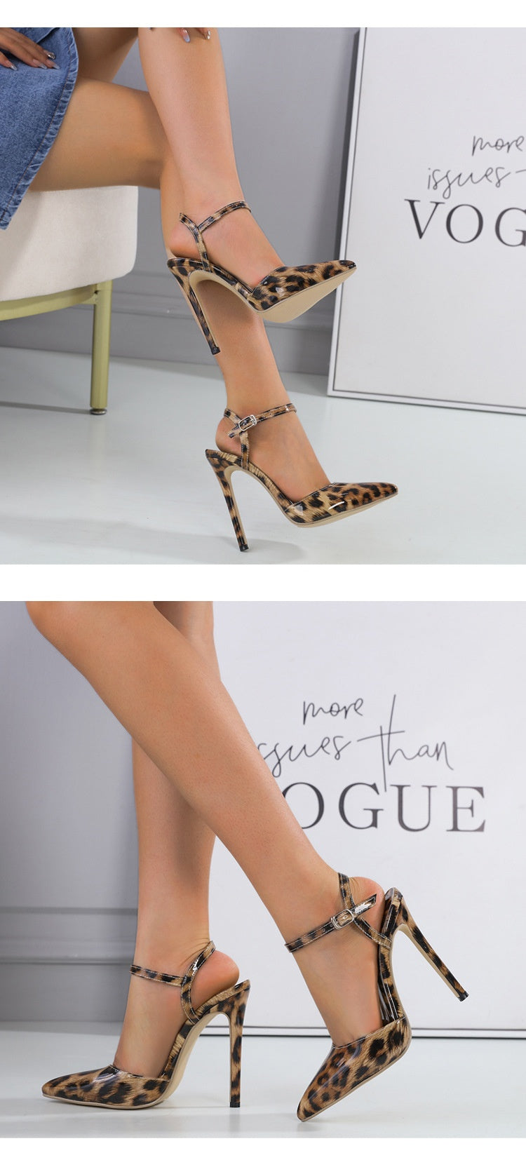 Stiletto Leopard Print Shallow