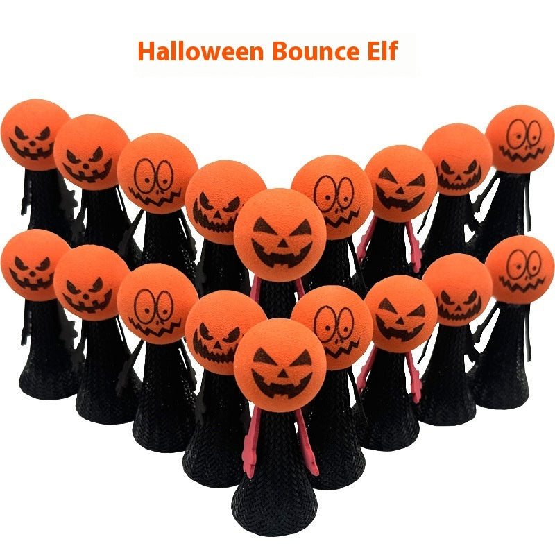 Halloween Pumpkin Head Bouncing Doll Finger Puppets