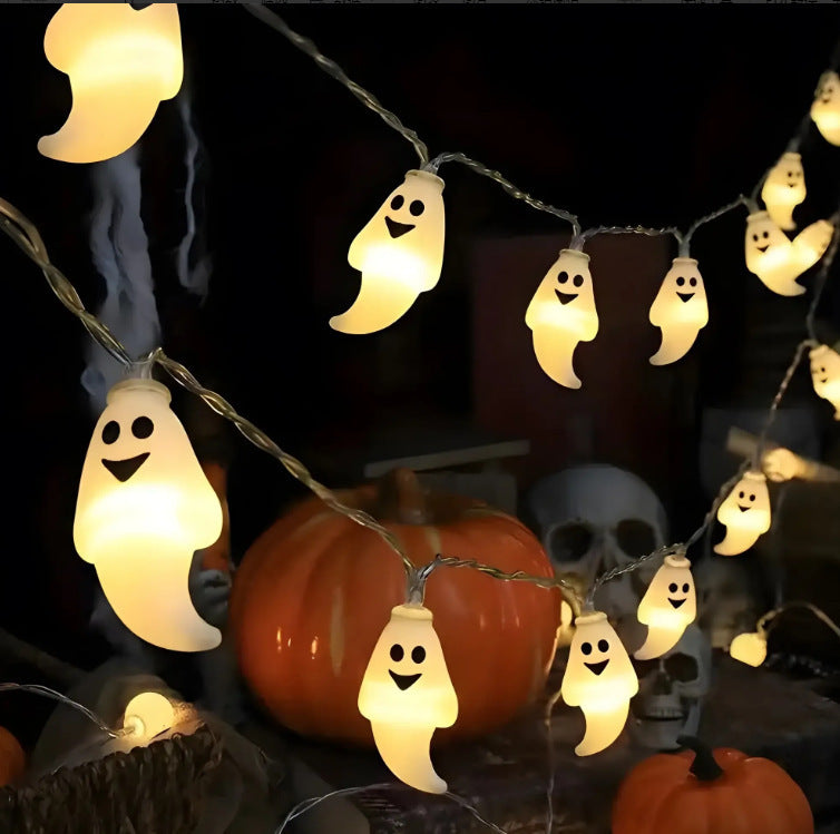 PVC Soft Material Halloween Lighting Chain Pumpkin Ghost Bat