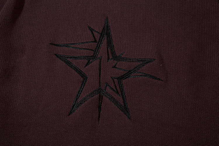 5-pointed Star Embroidered