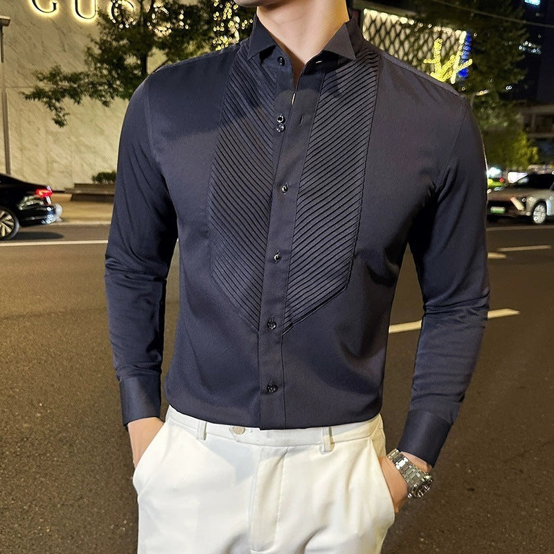 Performance Shirt Slim-fit Men's Wedding Dress Banquet