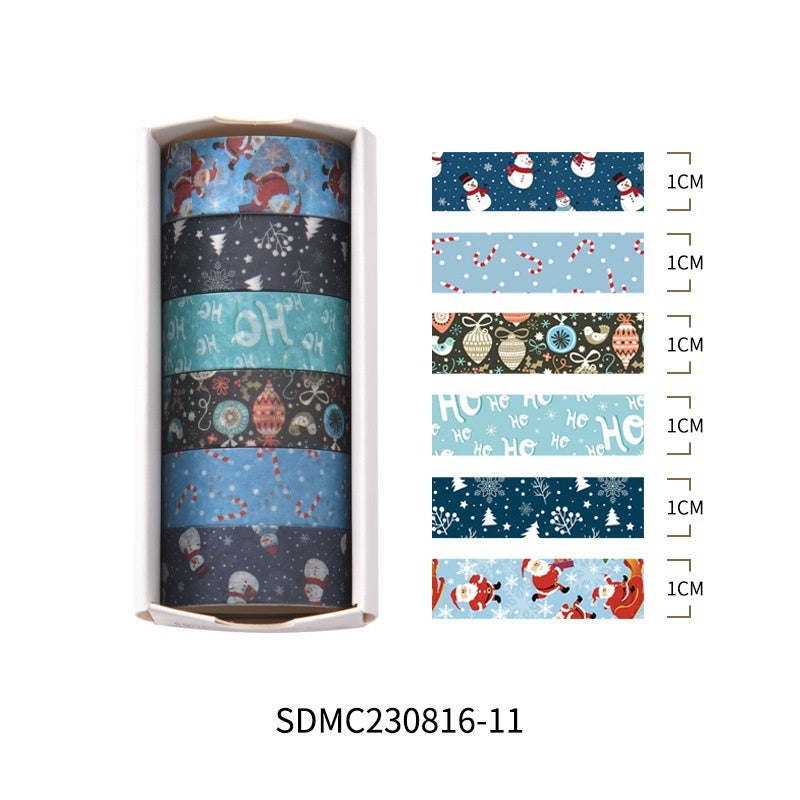 Creative Christmas Gift And Paper Adhesive Tape Journal Tape Christmas Decoration Material Cute Christmas Tape