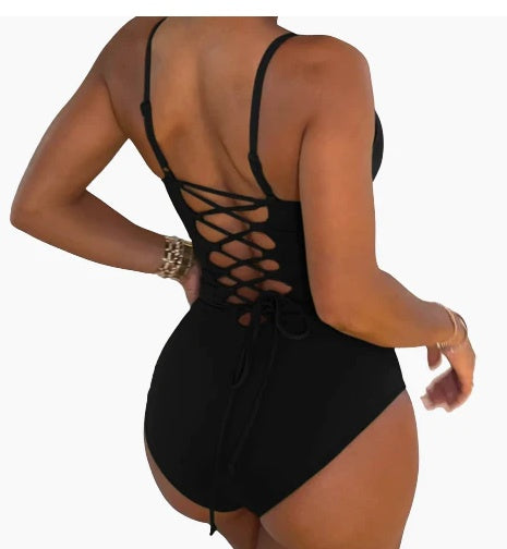 Summer Bikini Backless String Large Size Sexy Solid Color Triangle