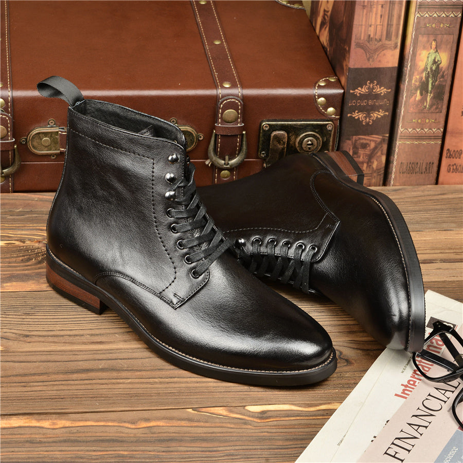 High Top Cowhide Boots For Men