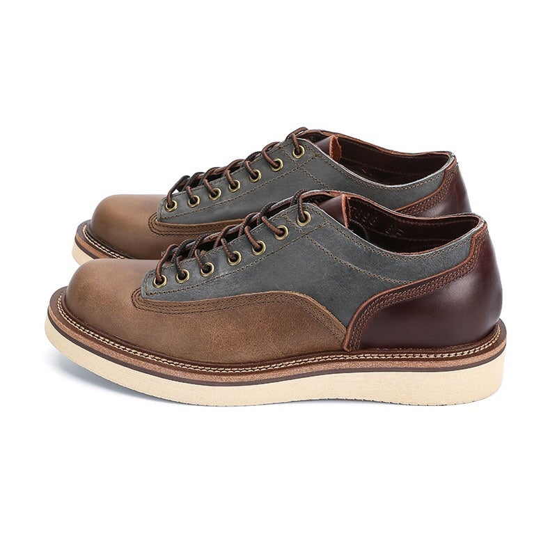 Retro Thick-soled Stitching Leather Shoes