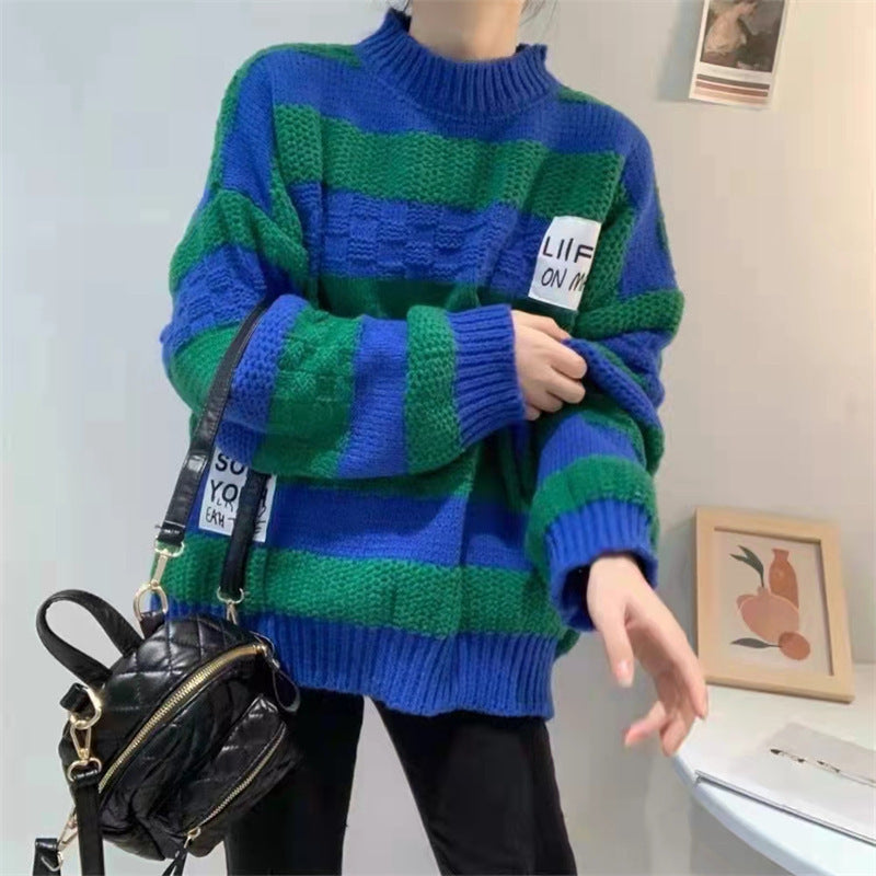 Striped Thick Wool Retro