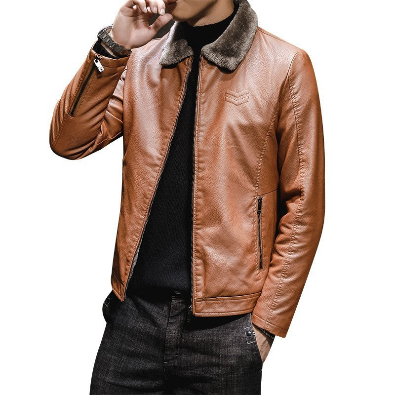 Casual jacket men's leather