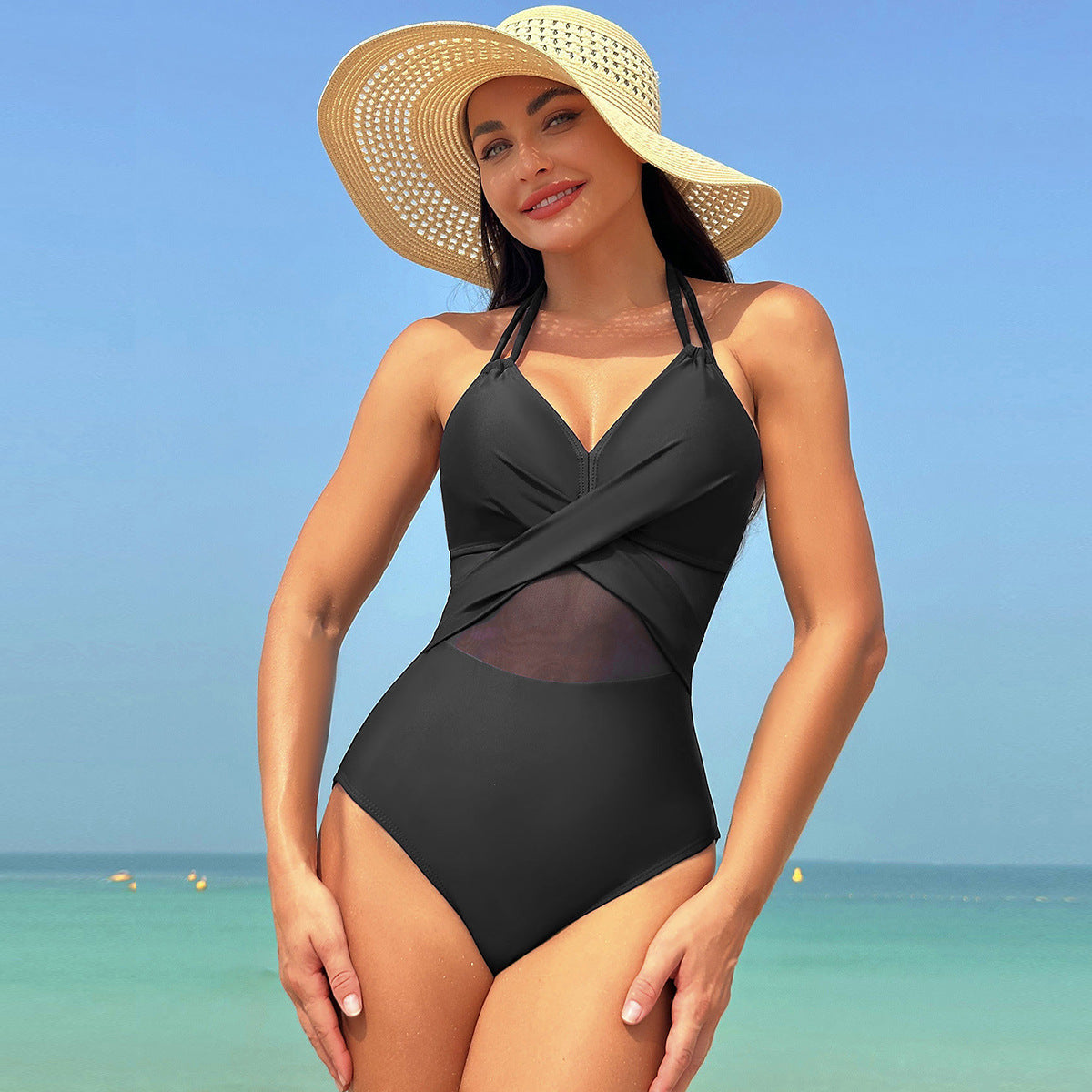 Halter-neck One-piece Swimsuit Summer