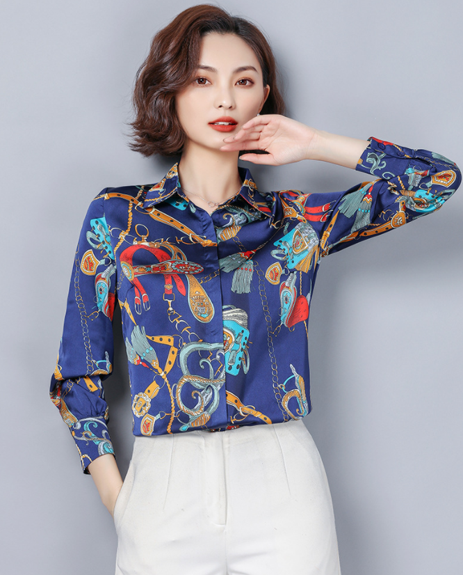 Western Imitation Silk Blouse