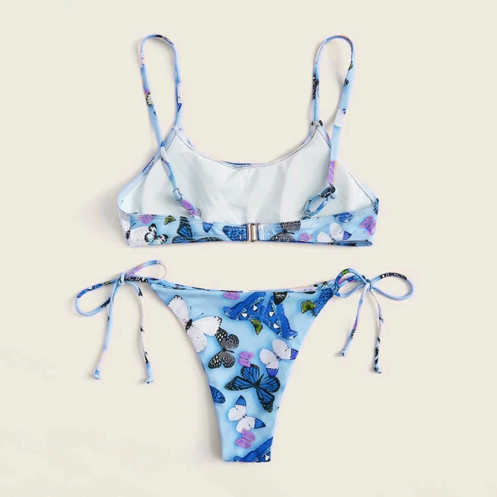 Summer Flowers Print Bikini Sexy Beach