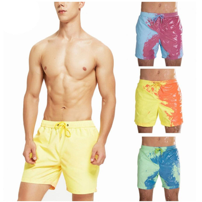 Magical Change Color Beach Shorts Summer Men Swimming