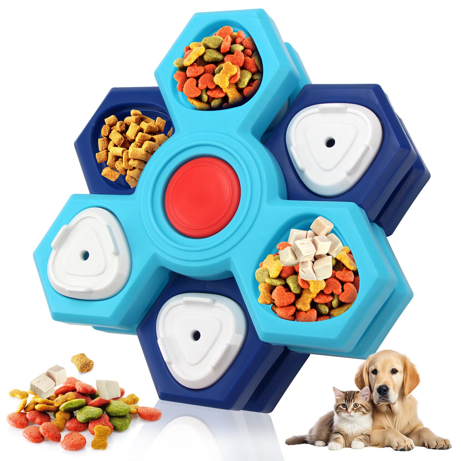 4 Layers Slow Feeder Puzzle Dog Bowls Assemble