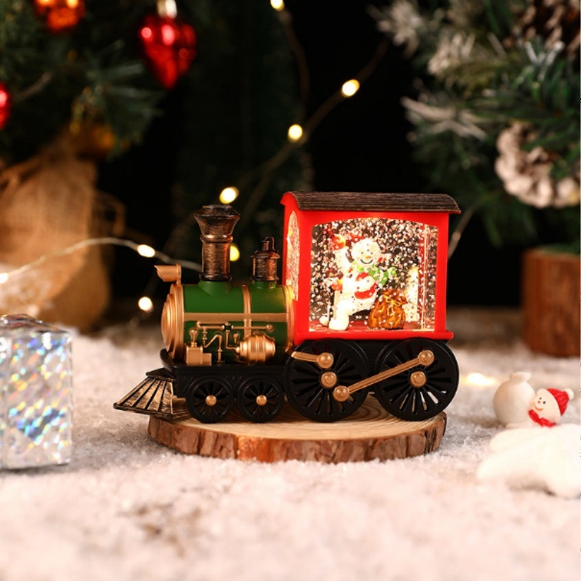 Christmas Gift Train Decoration Small Night Lamp