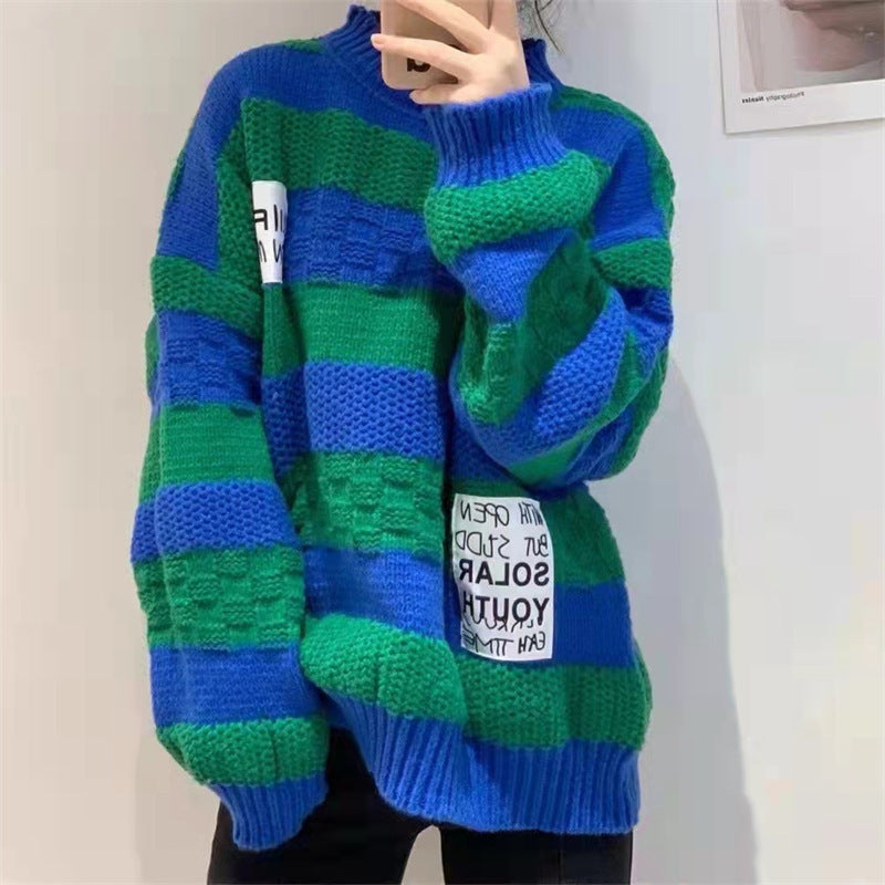 Striped Thick Wool Retro