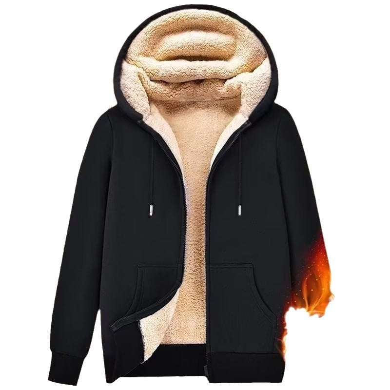 Lamb Wool Hooded Jacket