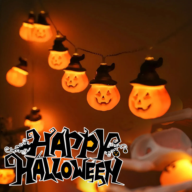 PVC Soft Material Halloween Lighting Chain Pumpkin Ghost Bat