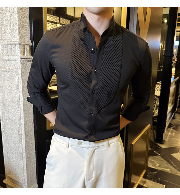 Performance Shirt Slim-fit Men's Wedding Dress Banquet