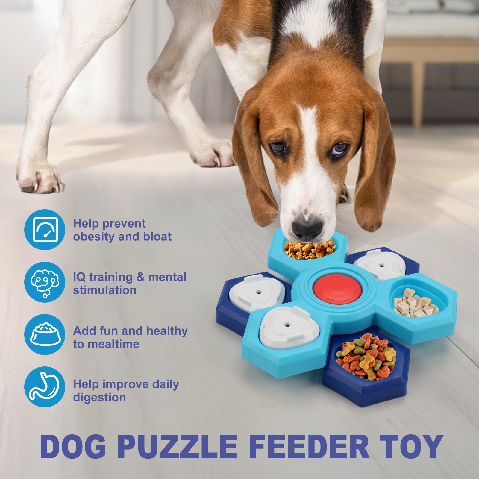 4 Layers Slow Feeder Puzzle Dog Bowls Assemble