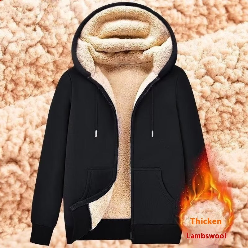 Lamb Wool Hooded Jacket