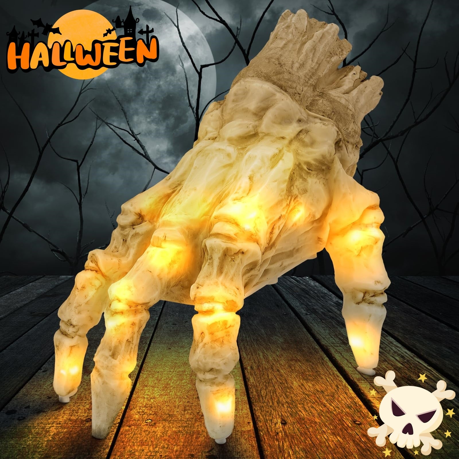 Halloween Electric Luminous Crawling Hand Animated Decoration Induction Luminous Decoration Zombie