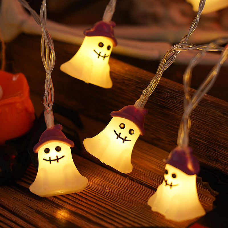 PVC Soft Material Halloween Lighting Chain Pumpkin Ghost Bat