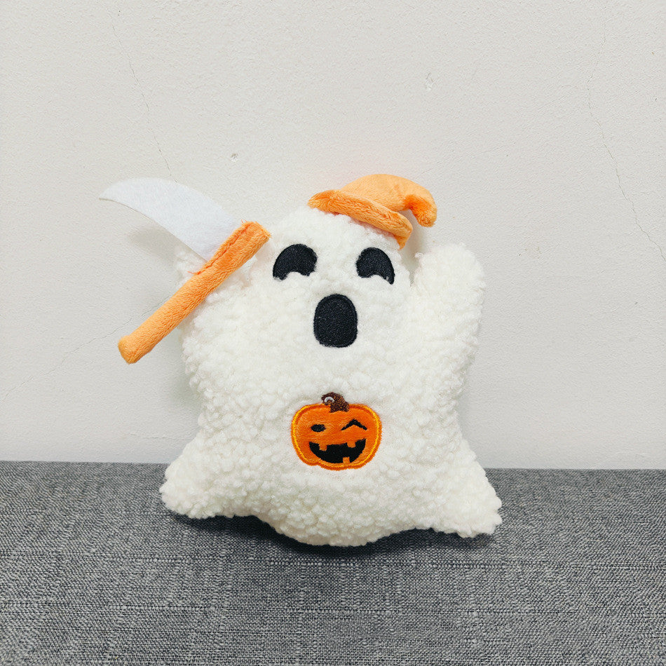 New Gus The Ghost With Pumpkin Pillow Halloween