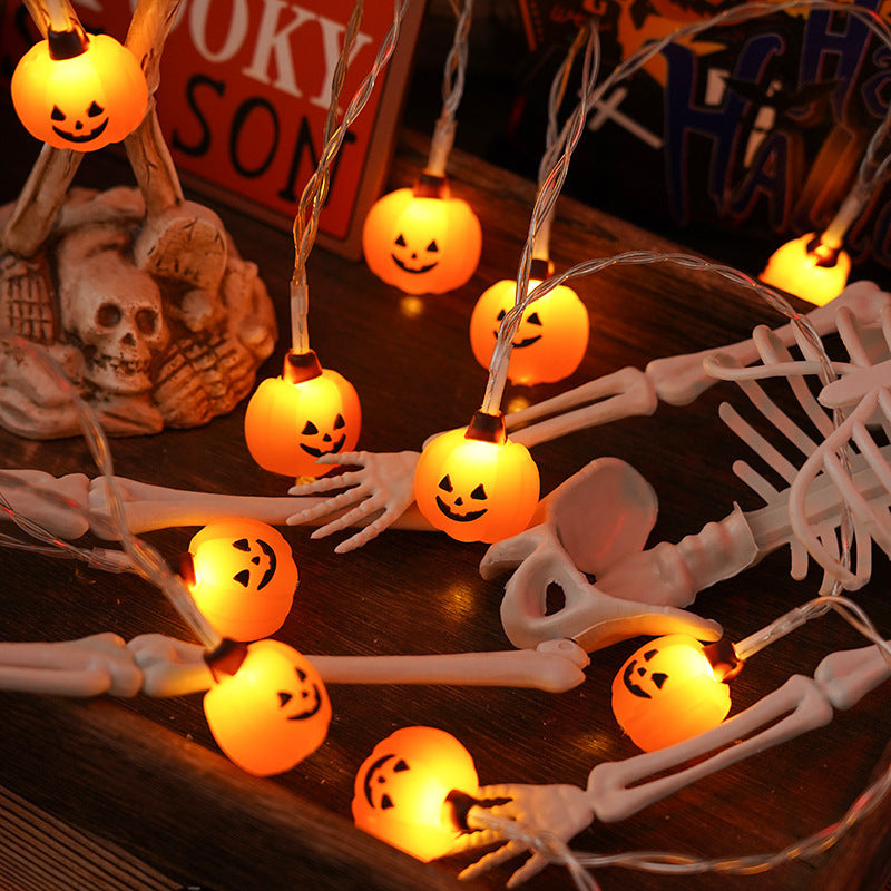 PVC Soft Material Halloween Lighting Chain Pumpkin Ghost Bat