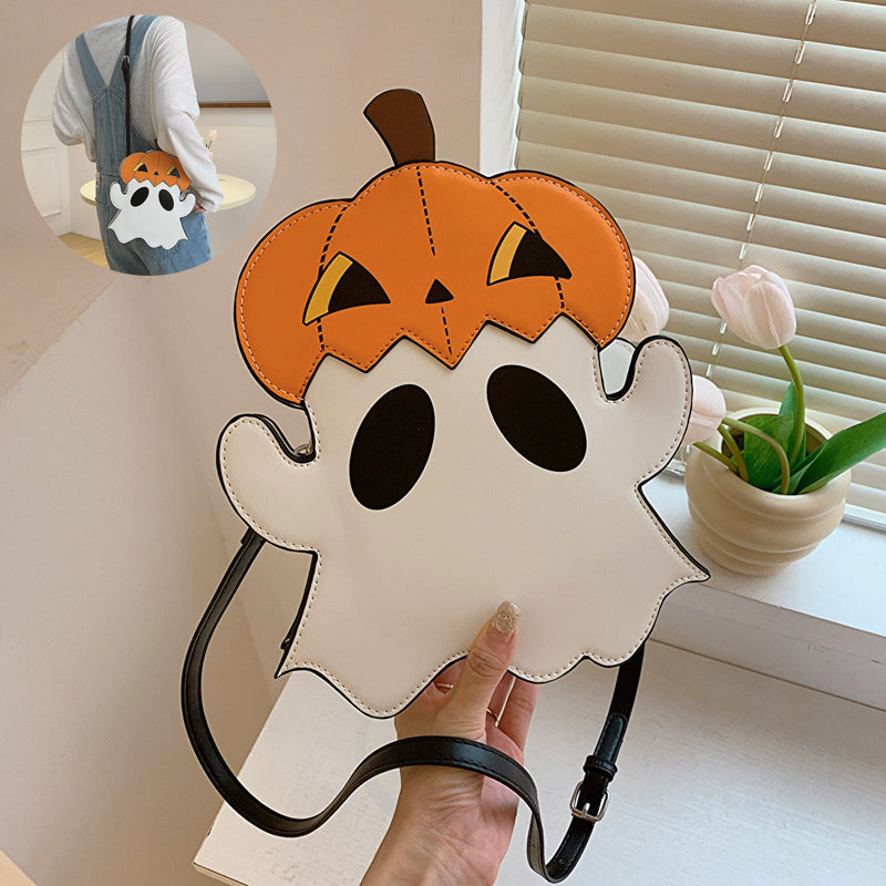 Halloween Shouder Bags Creative 3D Cartoon Pumpkin Ghost Design