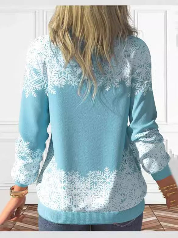 Women's Snowman Printed Sweater