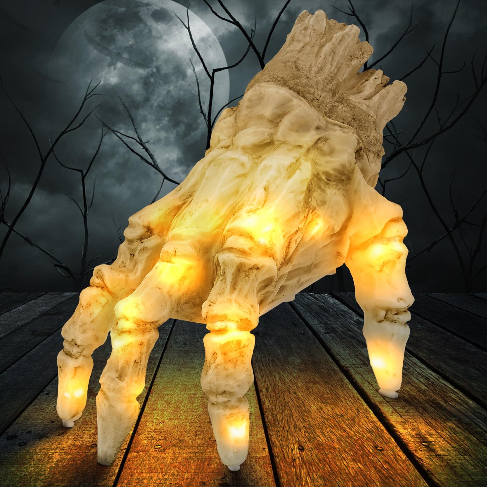 Halloween Electric Luminous Crawling Hand Animated Decoration Induction Luminous Decoration Zombie