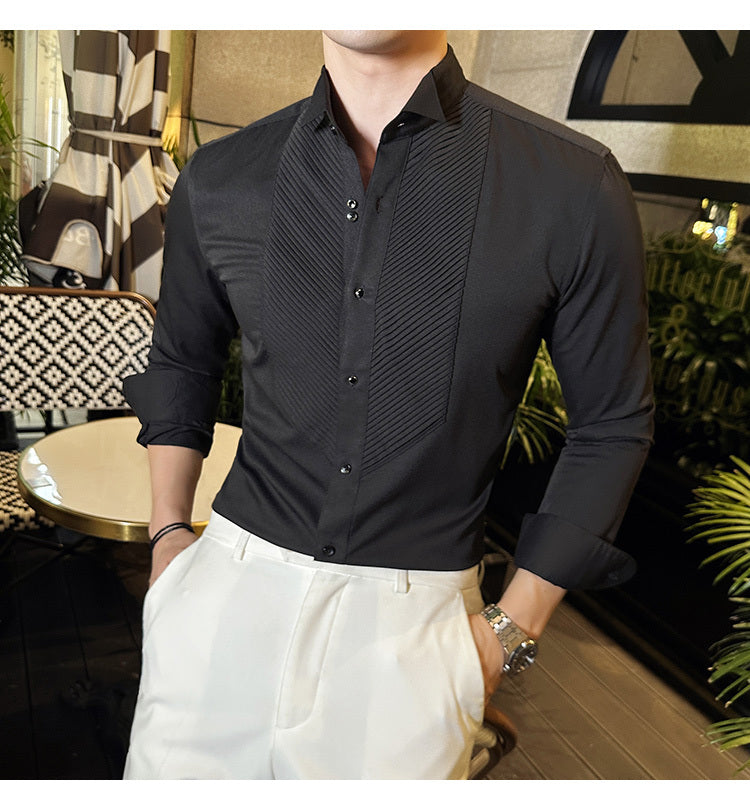 Performance Shirt Slim-fit Men's Wedding Dress Banquet