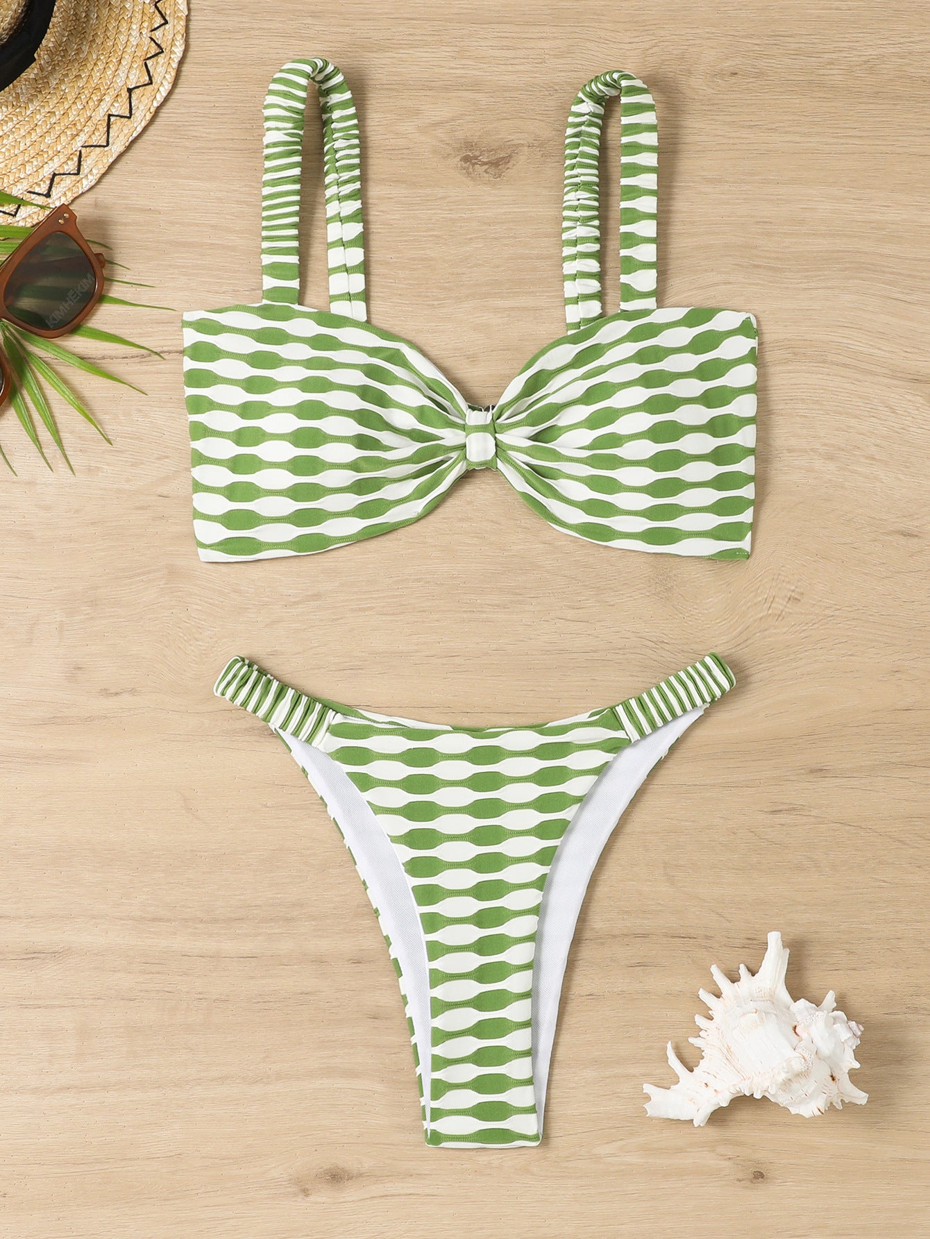 Sexy Striped Print Bikini Summer Beach Swimsuit