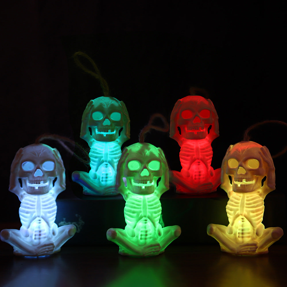 Halloween Skull Light LED Electronic Ghost Head Light Horror Decoration