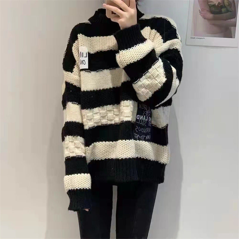 Striped Thick Wool Retro